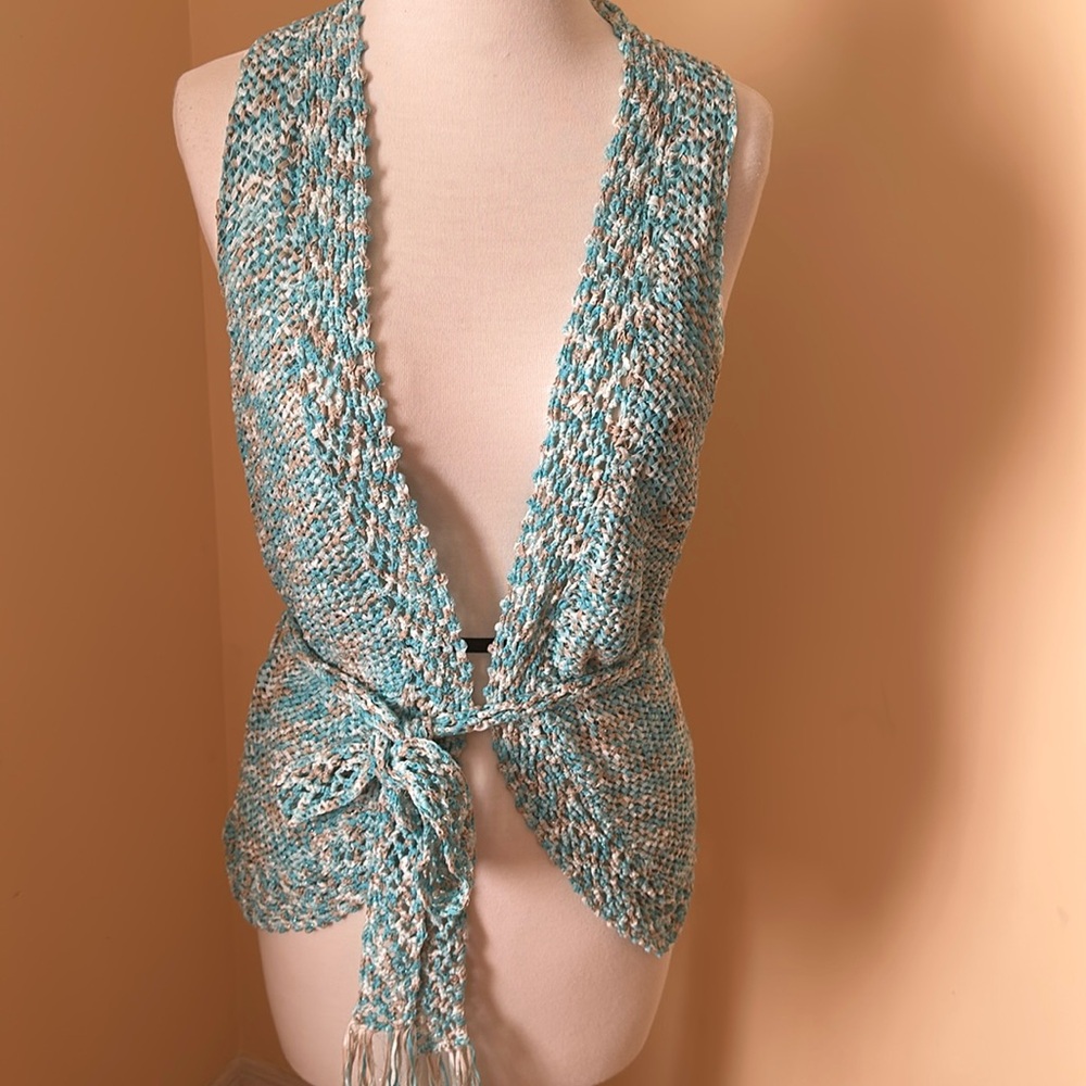 Bebe metallic vest. New.